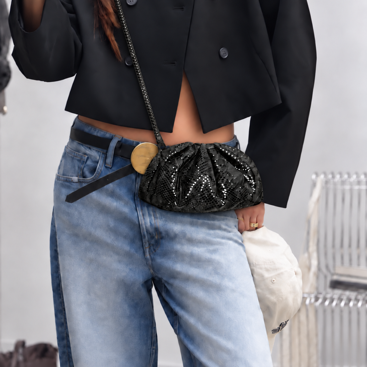 Baby Uniq shiny - black glitter